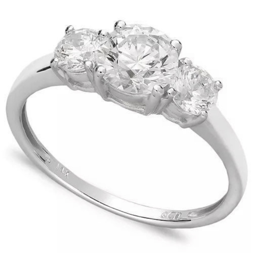 Women Arabella 14k White Gold Swarovski Crystal 2-3/8 ct t.w. Size 5.25 Ring